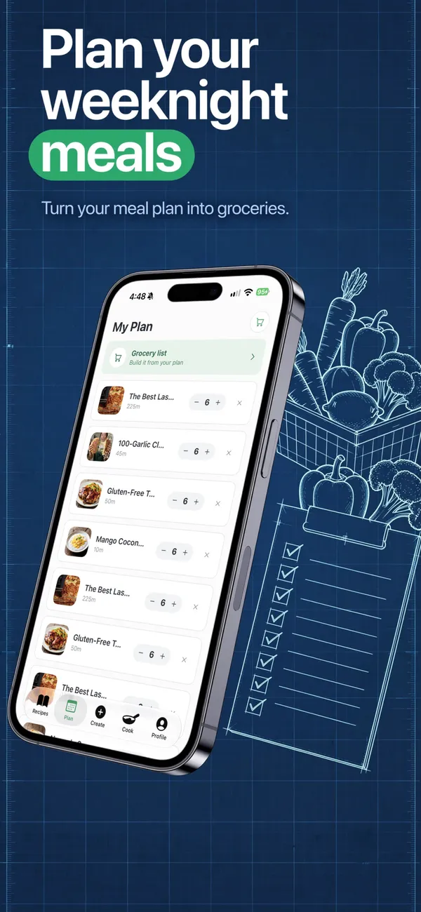 Safe Snacker in the Blueprint grid look: Plan your weeknight meals