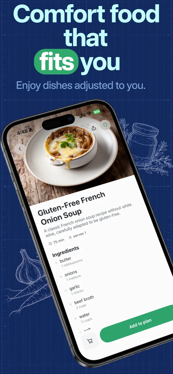 Safe Snacker in the Blueprint grid look: Comfort food that fits you