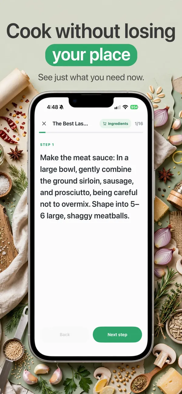 Safe Snacker in the Connected panels look: Cook without losing your place