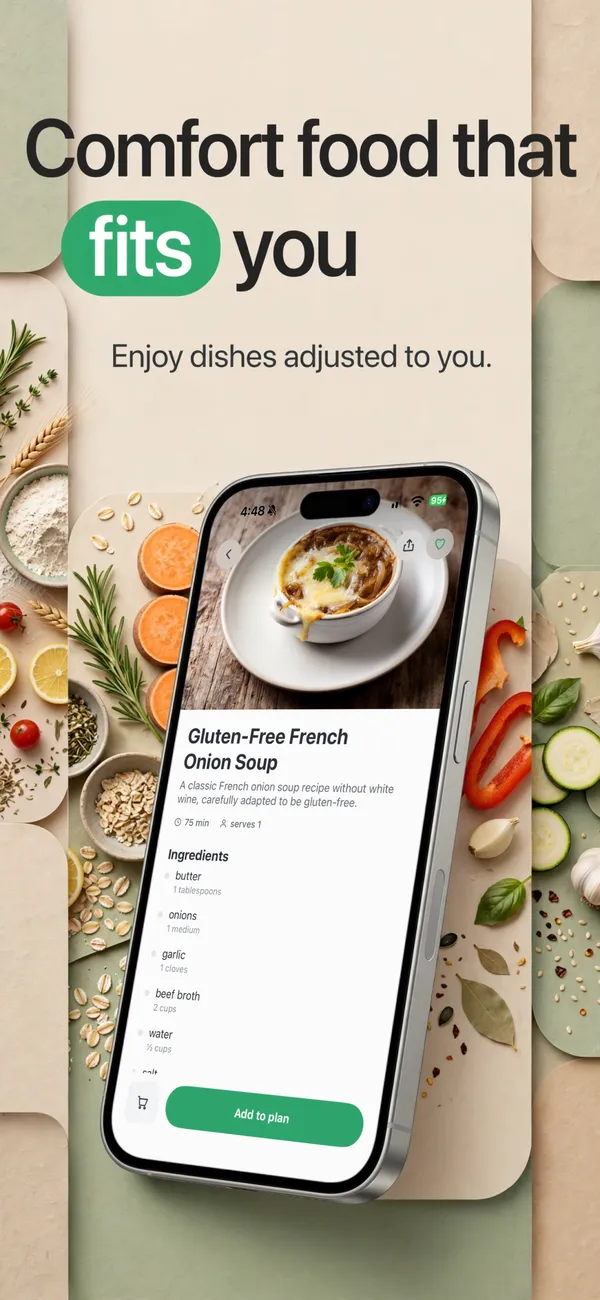 Safe Snacker in the Connected panels look: Comfort food that fits you