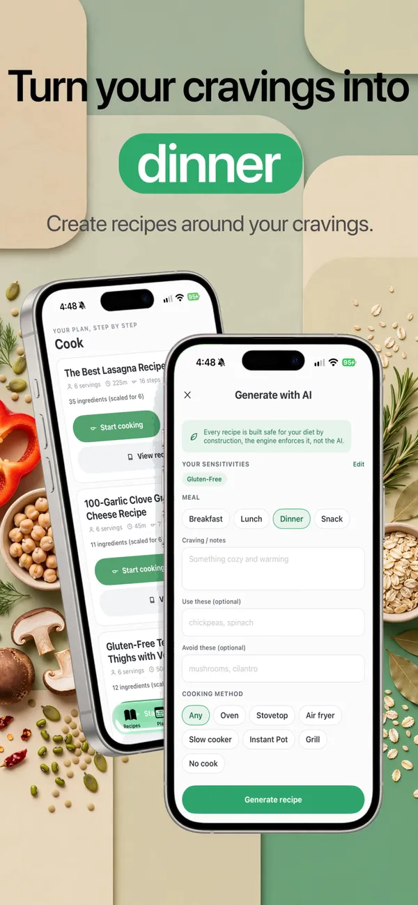 Safe Snacker in the Connected panels look: Turn your cravings into dinner