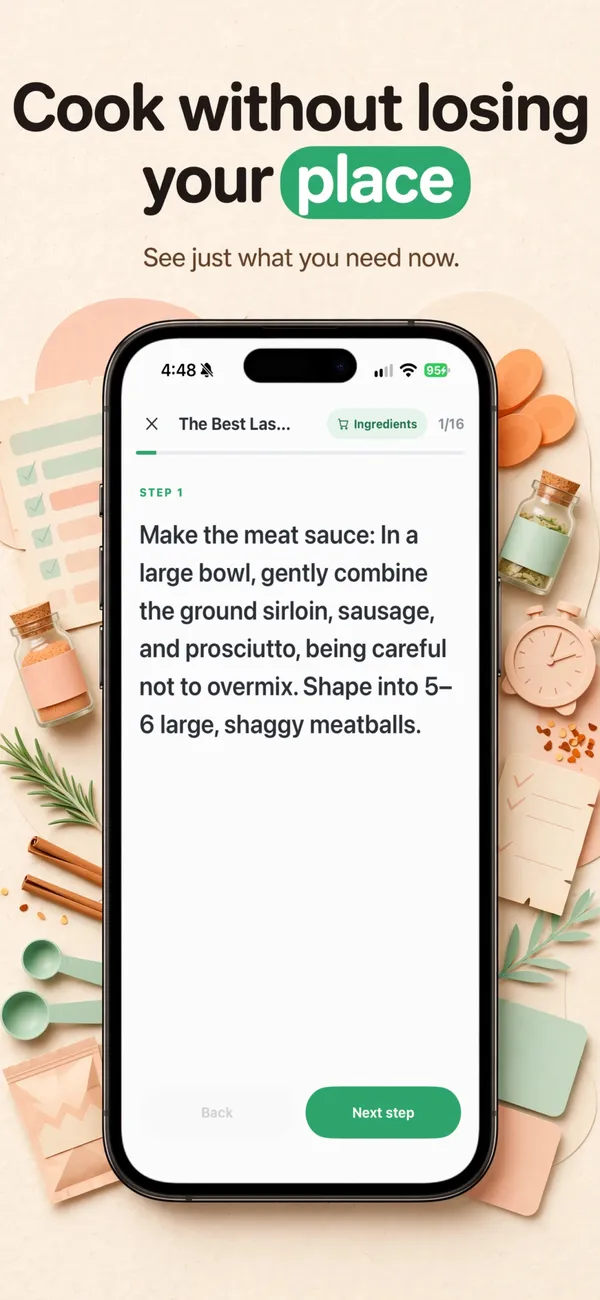Safe Snacker in the Cream routine look: Cook without losing your place
