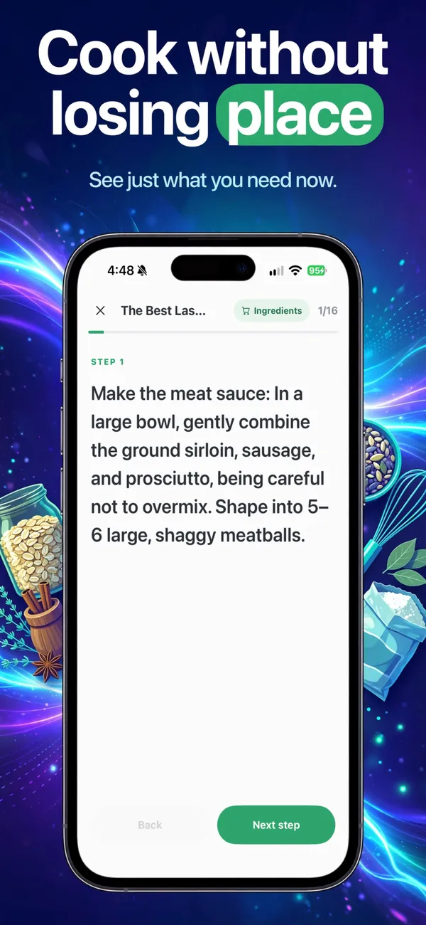 Safe Snacker in the Electric ribbon look: Cook without losing your place