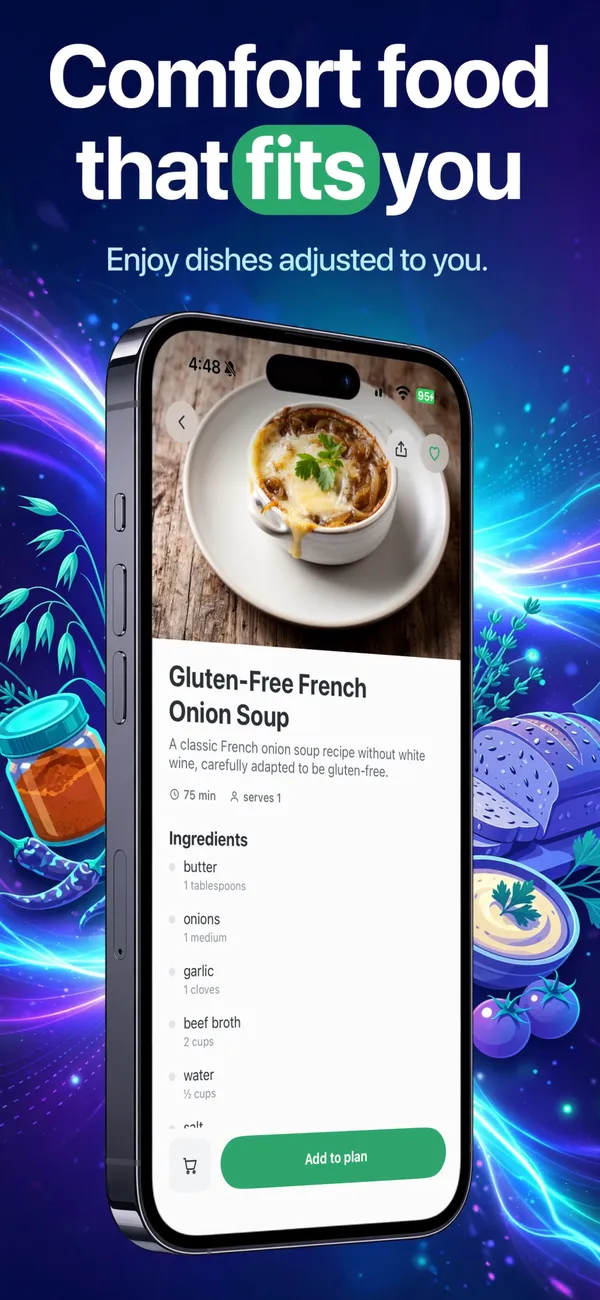 Safe Snacker in the Electric ribbon look: Comfort food that fits you