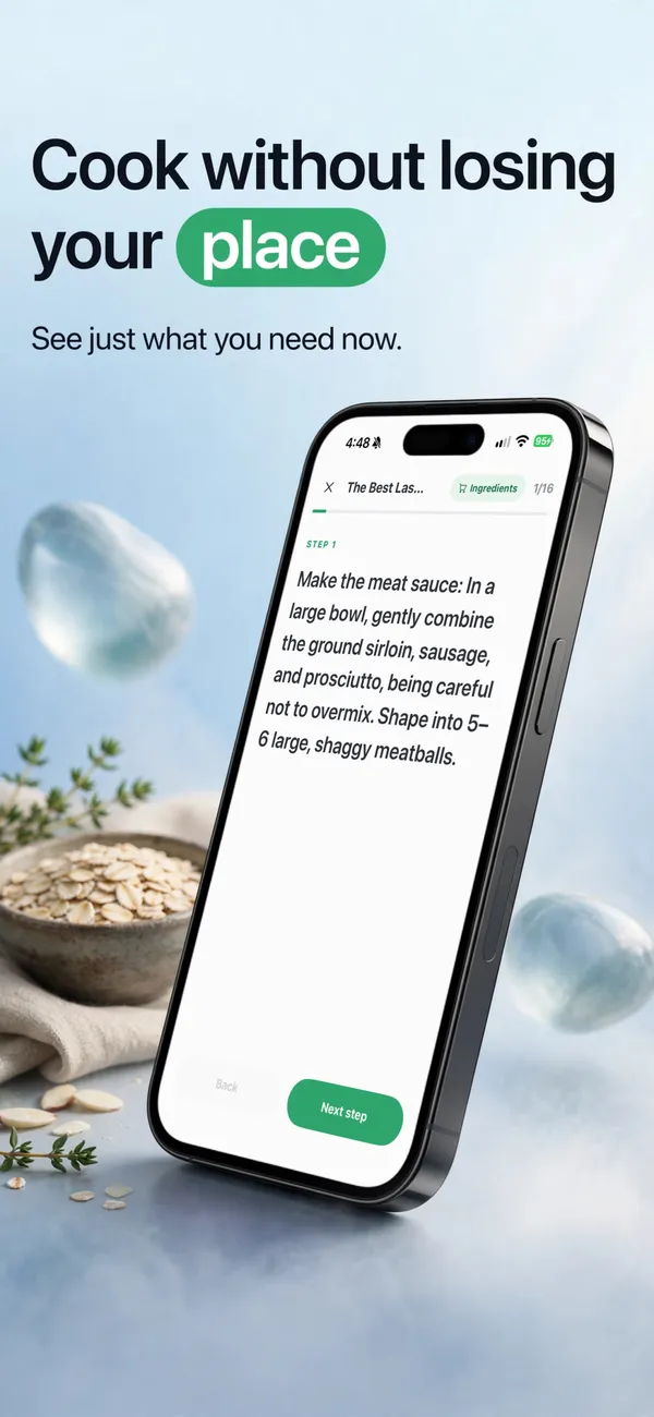 Safe Snacker in the Frosted depth look: Cook without losing your place