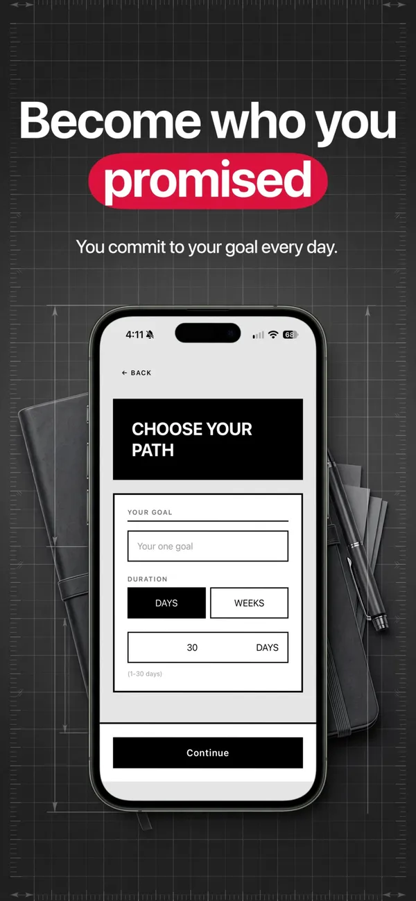 Obsession in the Blueprint grid look: Become who you promised