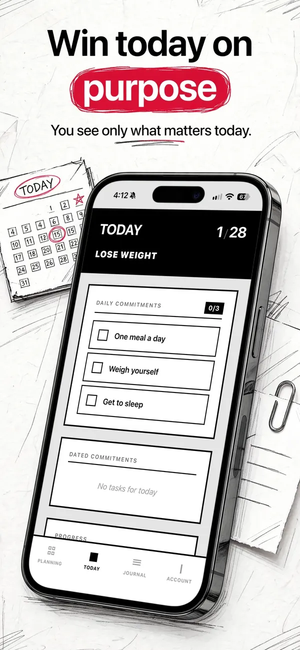 Obsession in the Hand drawn look: Win today on purpose