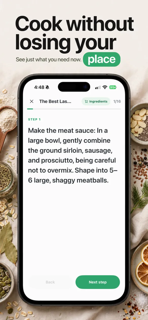 Safe Snacker in the Photo-led look: Cook without losing your place