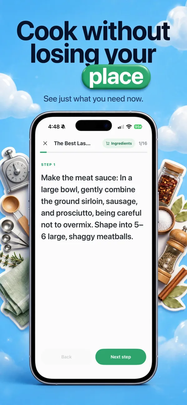 Safe Snacker in the Sky pop look: Cook without losing your place
