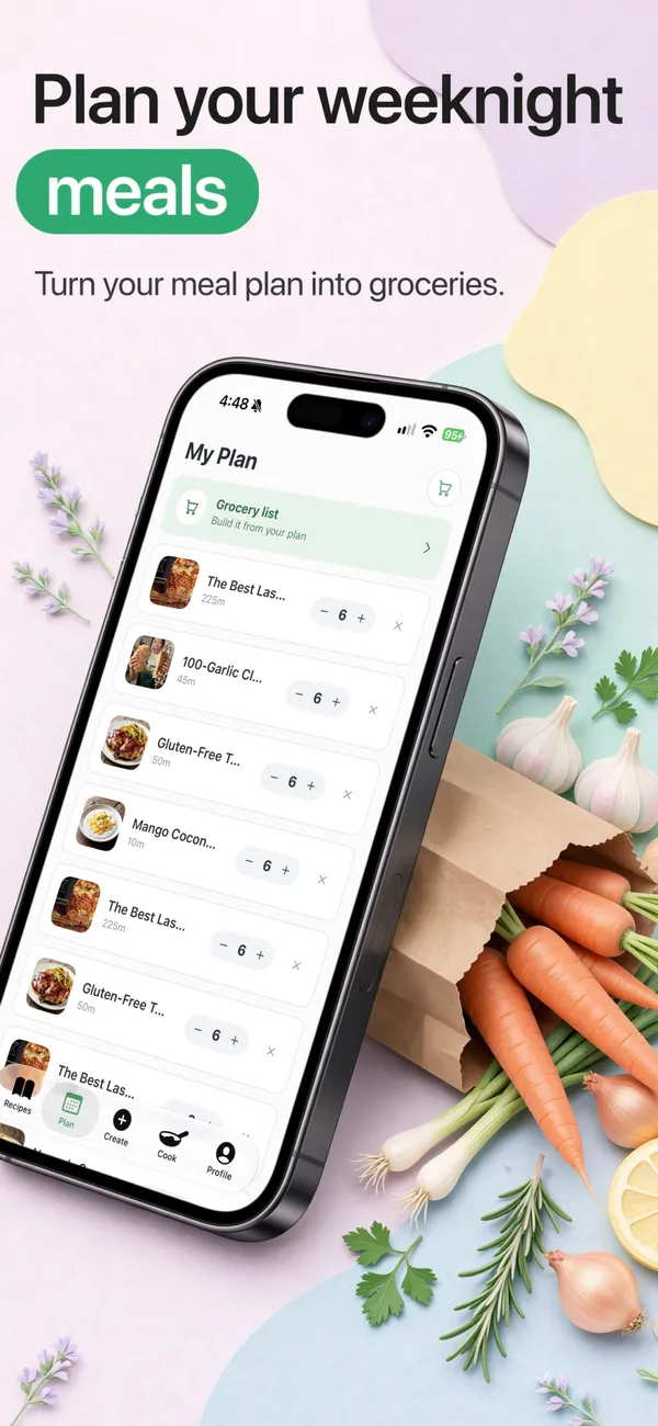 Safe Snacker in the Soft pastel look: Plan your weeknight meals