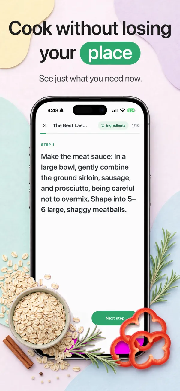 Safe Snacker in the Soft pastel look: Cook without losing your place