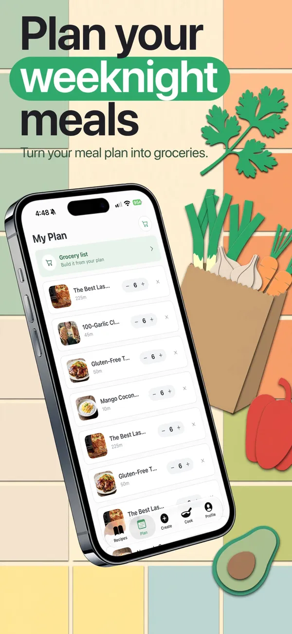 Safe Snacker in the Stacked tiles look: Plan your weeknight meals