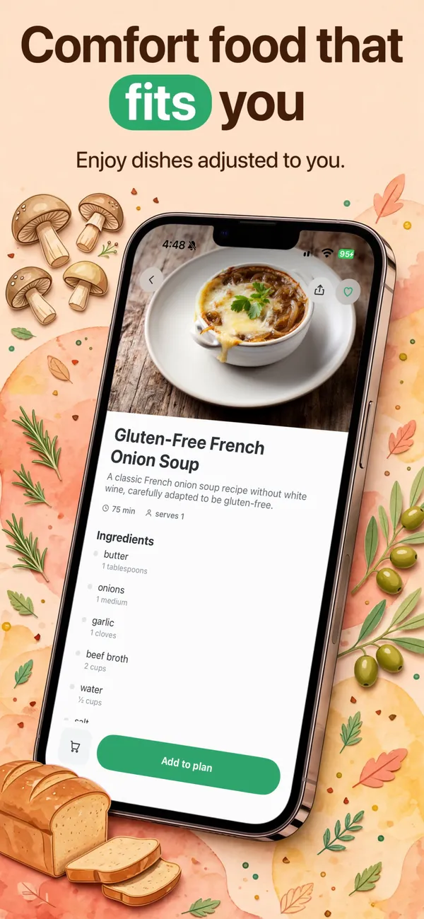 Safe Snacker in the Warm illustrated look: Comfort food that fits you